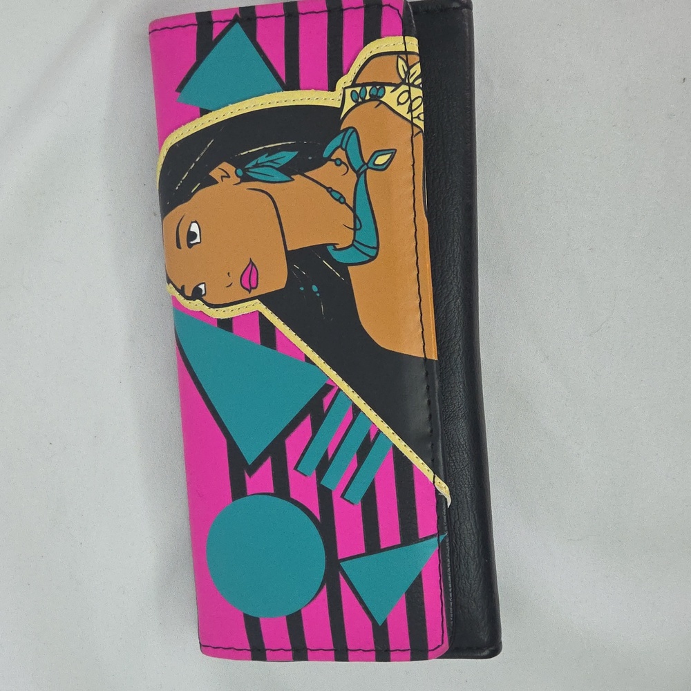 Pocahontas Loungefly Wallet Pink Teal Disney Princess 90s Style Great Condition